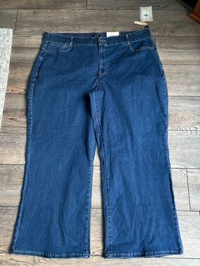 NWT NYDJ Waist Match High Rise Major Wide Leg Denim Jeans Plus Size Sz 3X
